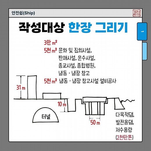 [만화산업안전보건법] 42조) 유해위험방지계획서의 작성ㆍ제출 #2(건설공사 대상, 대상 한 장 그리기) #자격증 #유해위험방지계획서 #건설안전기사 #산업안전지도사 #건설안전기술사