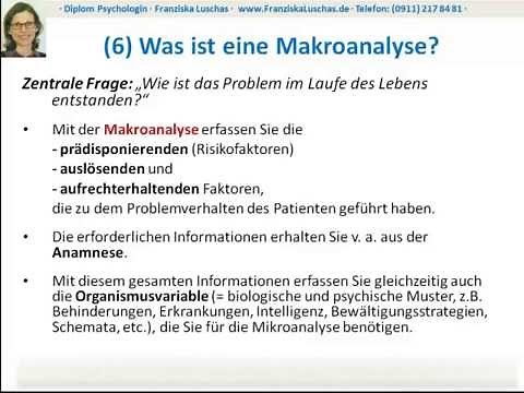 Die Verhaltensanalyse in der KVT, Teil 03 - Die Makroanalyse am Fallbeispiel erklärt