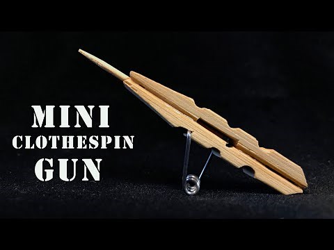 HOW TO MAKE A CLOTHESPIN GUN || Mini Matchstick Gun || Clothespin Pocket Pistol
