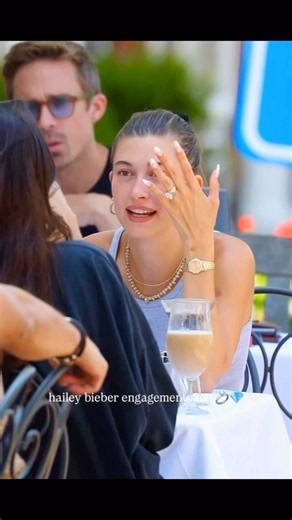 Hailey Bieber engagement ring💍😍 #hailey #cute #wedding #bieber #shorts #viral #trending #usashorts
