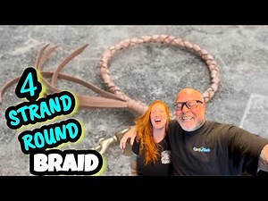 How to do a 4 strand round braid | bdiamondleather plus crown knot