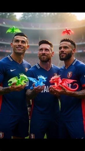 Cristiano Ronaldo vs. Messi: Who Has The Best Dragon? #ronaldo #messi #cr7 #goat #fantasy #mythology