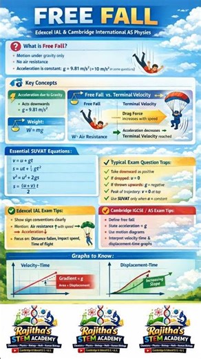 Free-fall #physicstest #cambridgephysics #cambridge #edexcel #education #physics