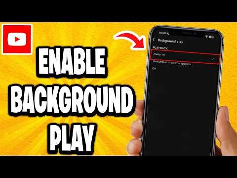 How To Enable Background Play On Youtube