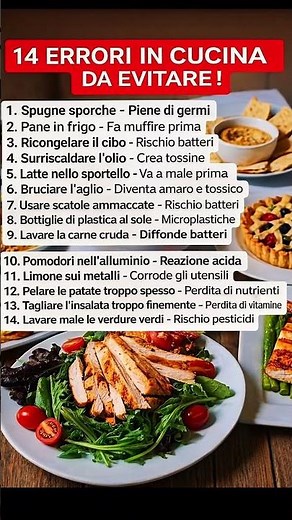 14 errori da evitare in cucina! #benessere #consigliperlasalute #neiperte #energia #prevenzione