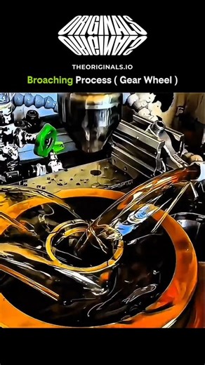 SCIENCE - EXPLAINED on Instagram: "Ever wondered how gear wheels achieve such perfectly sharp, identical teeth every single time? What you’re watching here is the broaching process—one of the most precise and powerful machining techniques used in modern manufacturing. Broaching works by pulling or pushing a specially designed tool called a broach across the metal surface. Each tooth on the broach removes a tiny amount of material, gradually shaping the gear profile with extreme accuracy. Unlike 