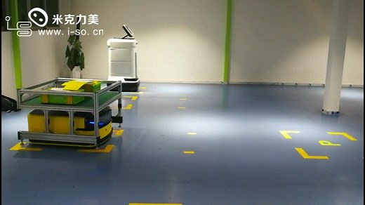 agv小车视频|米克力美顶升AGV激光导航AGV