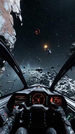 Asteroid Field Starfighter Showdown #dogfight #spacecombat #gaming