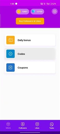 Top followers gift code BHI688VGH822 https://t.me/Top9395