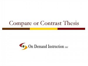 How to Write Compare or Contrast Theses and Support for Compare or Contrast Essays