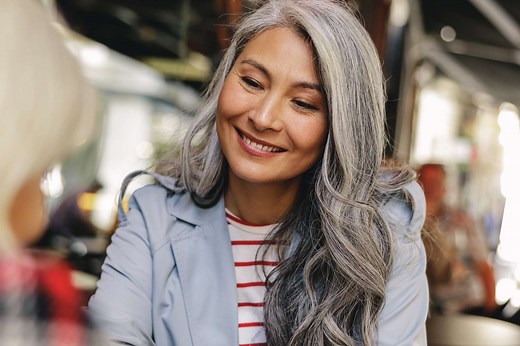 Herringbone Highlights Are The Genius Way to Embrace Your Gray Hair