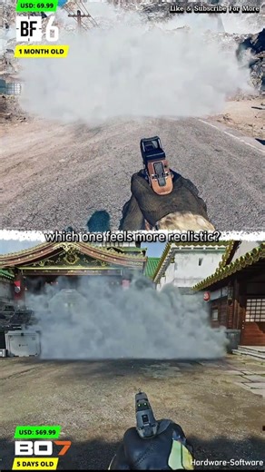 Next-Gen Smoke Realism Test — Battlefield 6 vs BO7 | Game Physics & Animation Comparison #bf6 #bo7