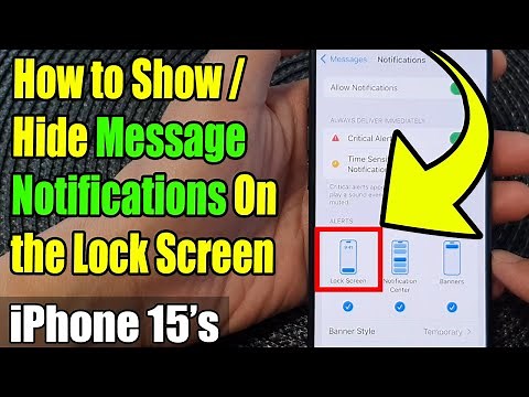 iPhone 15/15 Pro Max: How to Show/Hide Message Notifications On the Lock Screen