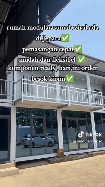 rumah modular rumah viral itu ada di Jepara Jawa Tengah nih kak📌 barang ready, hari ini order besok kirim, bisa kirim seluruh Indonesia ✅ konsultasi bisa langsung DM/WA nomor di bio ya kak 👉🏻📞 #promomakangajian #promo #modular #foryou #fyppppppppppppppppppppppp