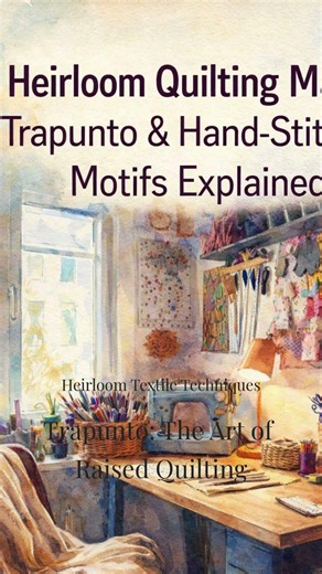 Heirloom Quilting Magic: Trapunto & Hand‑Stitched Motifs Explained #quiltingbasics