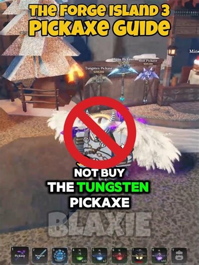 Pickaxe Guide for Frostspire in Roblox The Forge