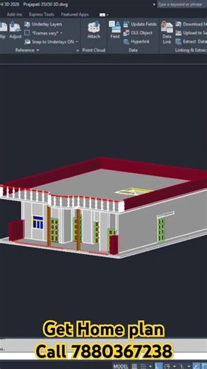3D Home #autocad #homedesign