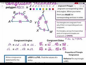 Congruent Polygons and Triangles