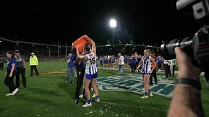 32K views · 302 reactions | Crock dodged it at first but Tahlia and Jas still got him with the Gatorade shower  | AFL Women's | Facebook