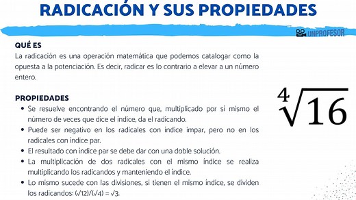 Qué es la RADICACIÓN y sus propiedades - con EJEMPLOS y EJERCICIOS