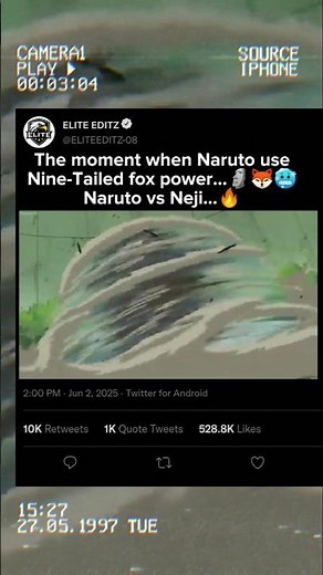 The moment when Naruto use Nine-Tailed fox power 🗿🦊🥶