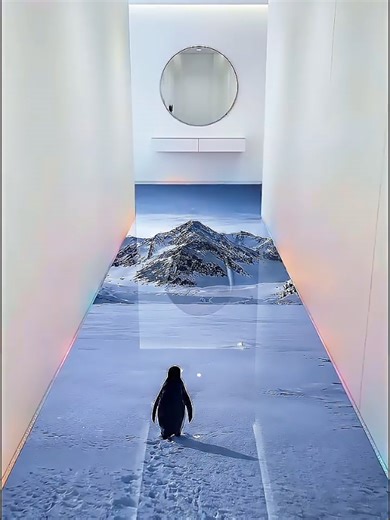 Beautiful Penguin Survival story Epoxy Design #penguin #epoxy #homedecor #renovation