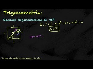 Trigonometría: Razones trigonométricas ángulo de 45 grados