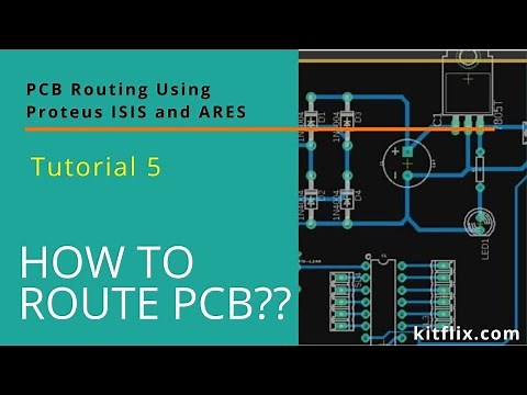 How to route single sided PCB with Proteus ARES PCB design tutorial - Tutorial 5
