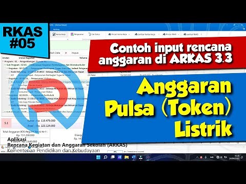 Tutorial ARKAS - Cara input anggaran PULSA TOKEN LISTRIK di ARKAS 3.3