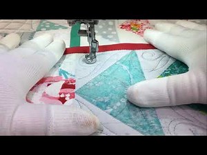 A Free-motion and Rulerwork Quilting Design for Flying Geese