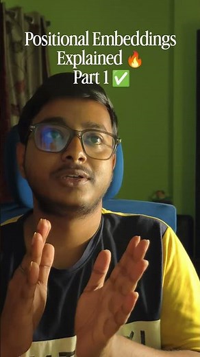 Part 1 | How Transformers Understand Word Order | Sinusoidal Positional Embeddings Explained #shorts