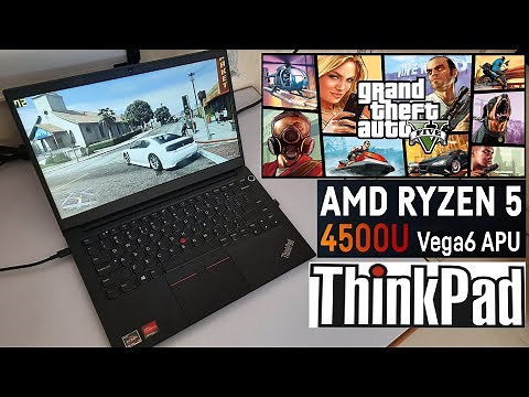 Lenovo Thinkpad E14 Gaming test. GTA 5.Ryzen 5 4500u Vega 6 graphics. GTA 5 gameplay and Benchmarks.