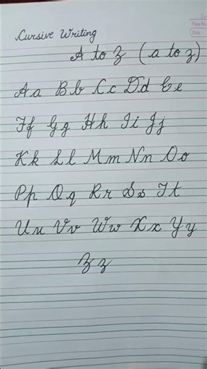cursive AtoZ