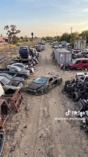 Junkyard to super modify brand new car Lamborghini V12 Vision GT. #restoration #carrestorations #treanding #tikto
