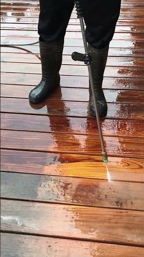 Pressure Washing Technique for Wood Decks