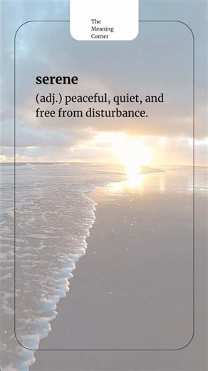 SERENE Meaning & Example | Improve Your English