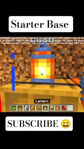 MINECRAFT STARTER BASE 🤫 #minecraft #cat #gaming #minecraftshorts #trending #memes #viral #equipou