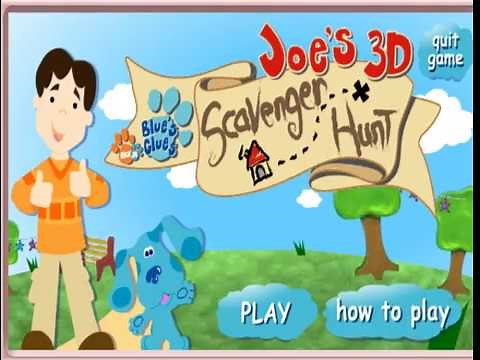 Blue's Clues - Joe's 3D Scavenger Hunt (2002 Nick Jr. Shockwave Game)
