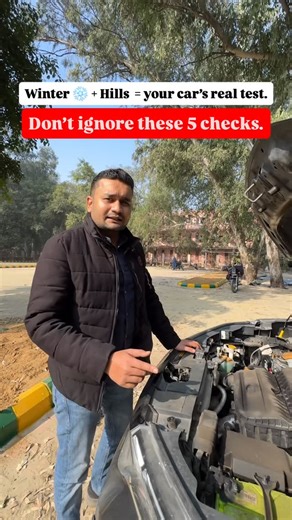 Auto Decode on Instagram: "5 Things to Check Before a Winter Road Trip 🚗 Winter drives—especially in hilly regions—are scenic but demanding. Cold temperatures, steep roads, and changing weather can quickly expose weak points in your car. Before heading out, make sure you check these 5 critical car essentials: 🔋 Battery Health Cold weather puts extra load on the battery. A weak battery can fail without warning, leaving you stranded far from help. 🛠️ Complete Car Service Get a basic service don
