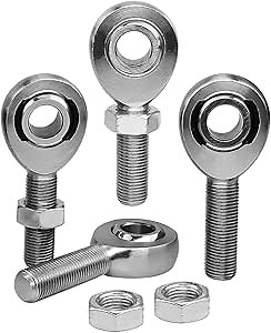 Upgrade 1/2” Heim Joints Rod End Kit with Jam Nuts Left and Right Hand Thread, 5" Chromoly Joints Panhard Rod Bar End Kit, 2 Set