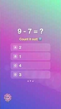 Solve 9 - 7 🌸 Math Challenge! #shorts