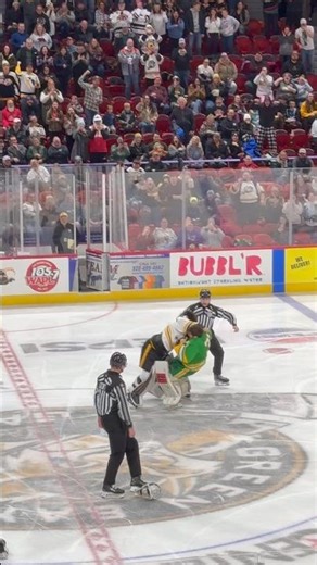 Craziest Goalie Fight Green Bay Gamblers #hockeyfights #shorts