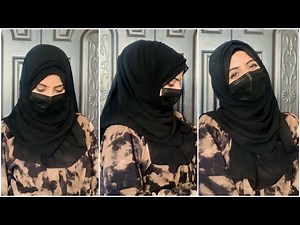 Summer Hijab Style with Mask | Easy and simple Hijab tutorial (Full Coverage)