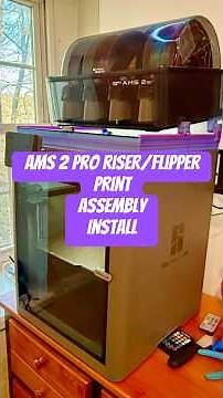 Printing, assembling, and installing an AMS riser/ flipper on my @BambuLab P2S #3dprinting #fyp