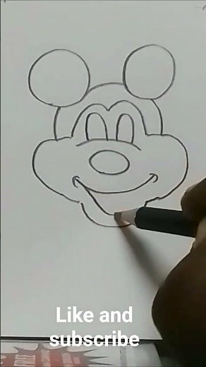 how to draw Mickey mouse