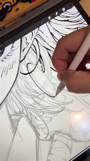 ハリー on Instagram: "Sketch practice #inkdrawing #portrait #sketch #procreate #落書き #fanart #dandadan #animestyle #comic"