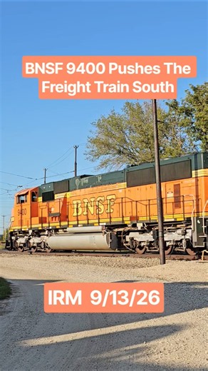 BNSF 9400 On The Freight Train Through South Junction ##IllinoisRailwayMuseum