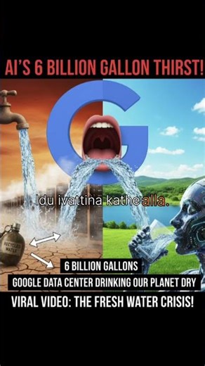 Is AI Stealing Our Water? 💧🤖Google’s data centers consumed over 6 billion gallons of fresh #shorts