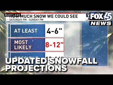 An updated snow forecast for Maryland's weekend