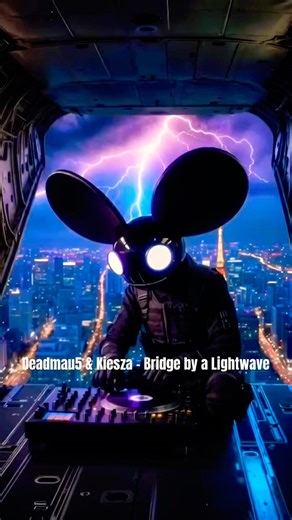 Deadmau5 & Kiesza - Bridged by a Lightwave #grok #ai #deadmau5 #kiesza #musicvideo #edm #fantasy